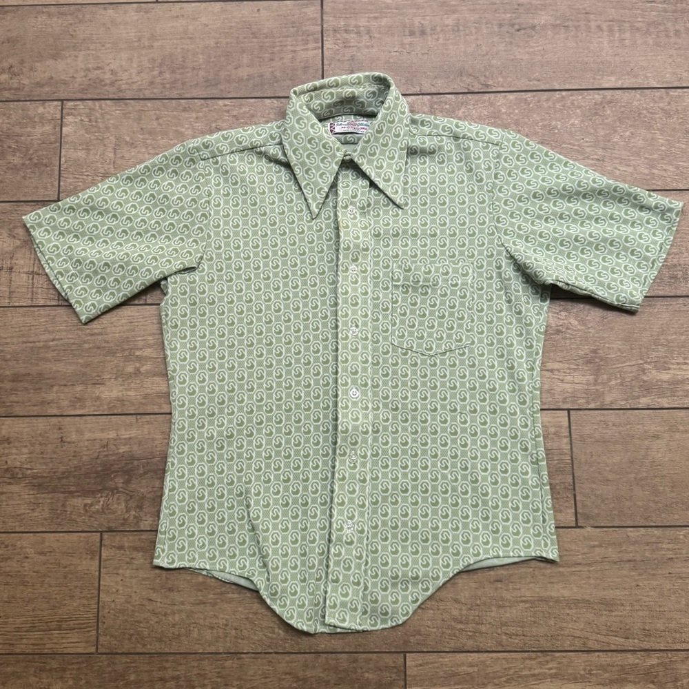 Vintage Green Button-Up (1960s)